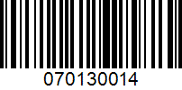 Barcode for 070130014