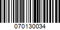 Barcode for 070130034