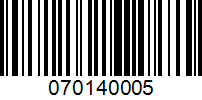 Barcode for 070140005