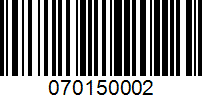 Barcode for 070150002