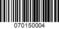 Barcode for 070150004