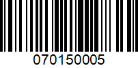 Barcode for 070150005