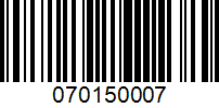 Barcode for 070150007