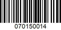 Barcode for 070150014