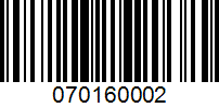 Barcode for 070160002