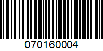 Barcode for 070160004