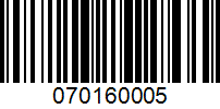 Barcode for 070160005