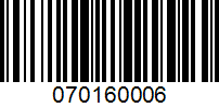 Barcode for 070160006