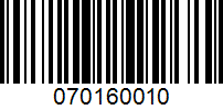 Barcode for 070160010