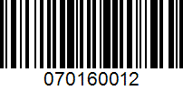 Barcode for 070160012