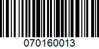 Barcode for 070160013