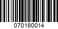 Barcode for 070160014