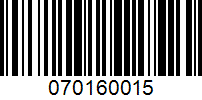 Barcode for 070160015