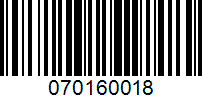 Barcode for 070160018