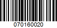 Barcode for 070160020