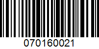 Barcode for 070160021