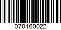 Barcode for 070160022