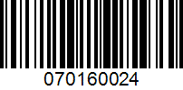Barcode for 070160024