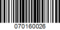 Barcode for 070160026