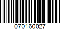 Barcode for 070160027
