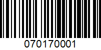 Barcode for 070170001