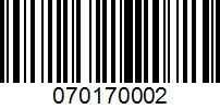 Barcode for 070170002