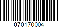 Barcode for 070170004