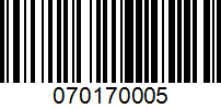 Barcode for 070170005