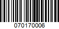 Barcode for 070170006