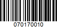 Barcode for 070170010