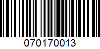 Barcode for 070170013