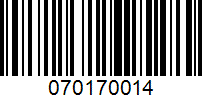 Barcode for 070170014