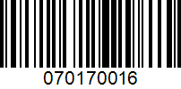 Barcode for 070170016