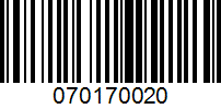 Barcode for 070170020