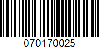 Barcode for 070170025