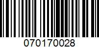 Barcode for 070170028