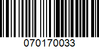 Barcode for 070170033
