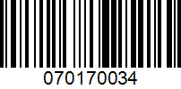 Barcode for 070170034
