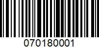 Barcode for 070180001