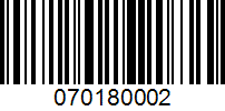 Barcode for 070180002