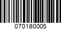 Barcode for 070180005