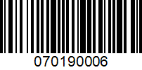 Barcode for 070190006