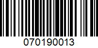 Barcode for 070190013