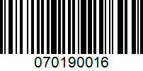 Barcode for 070190016