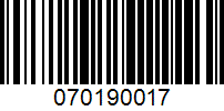 Barcode for 070190017