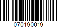 Barcode for 070190019