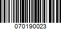 Barcode for 070190023
