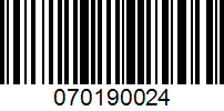 Barcode for 070190024