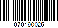 Barcode for 070190025