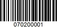 Barcode for 070200001